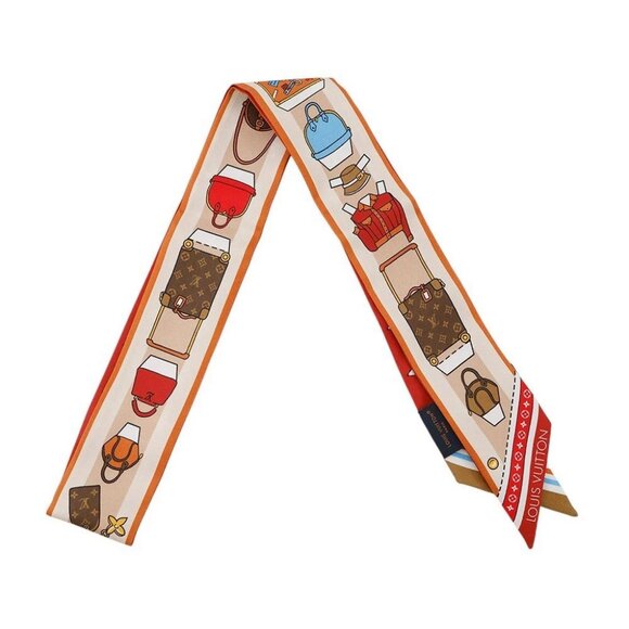 LOUIS VUITTON BandeauBB Anniere Paper House Silk100% Saffron - Picture 1 of 7